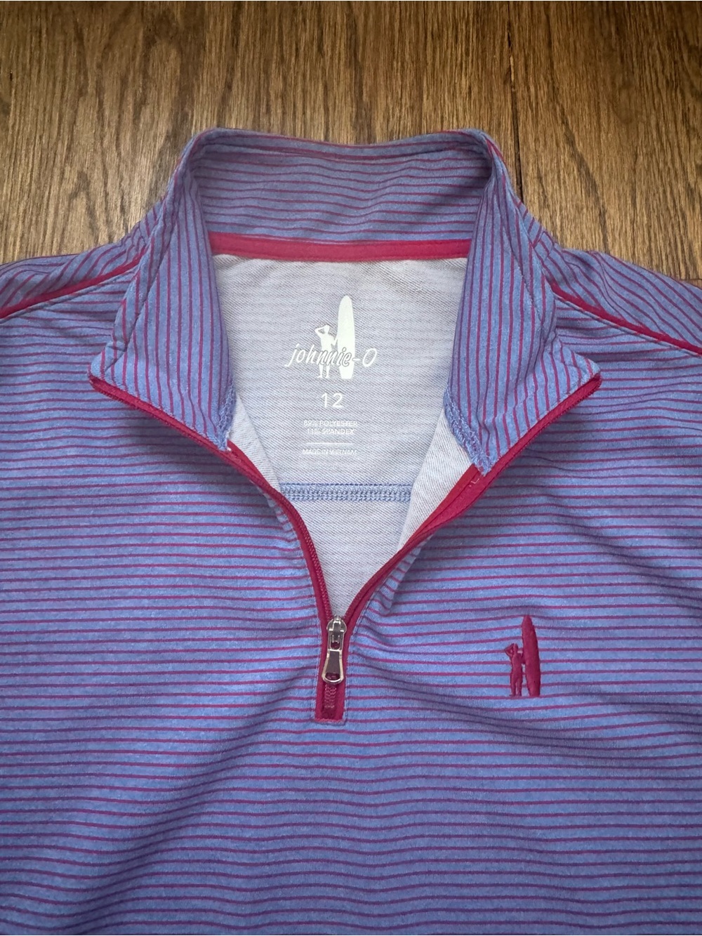 johnnie-O Striped Quarter-Zip Pullover Boys size 12